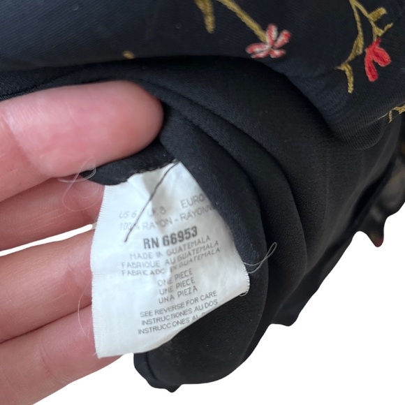 David Warren New York Black Floral Dress - Picture 6 of 6